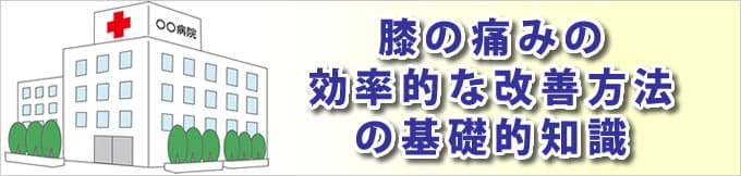 膝の痛みを効率的に改善していくには